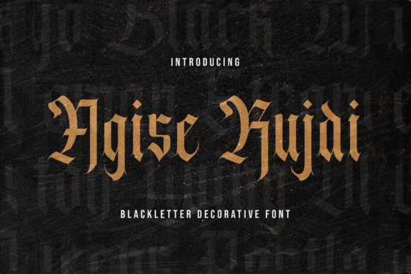 Agise Rujdi: A Bold Blackletter Font for Web Design