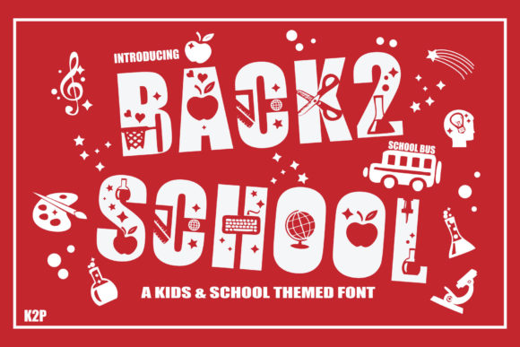 Back 2 School: A Unique Decorative Font for Web Headers