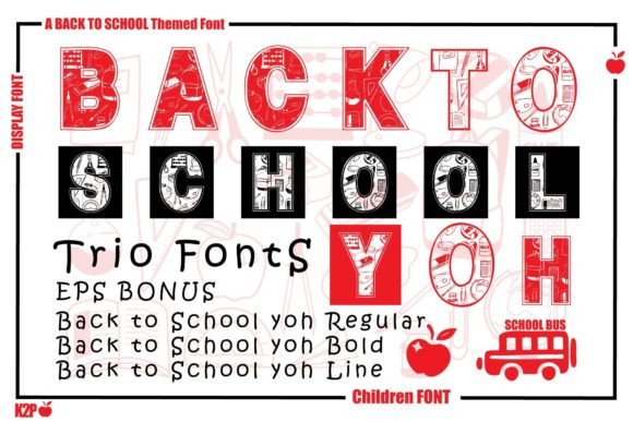 Back to School Yoh: A Playful Decorative Font for Makers