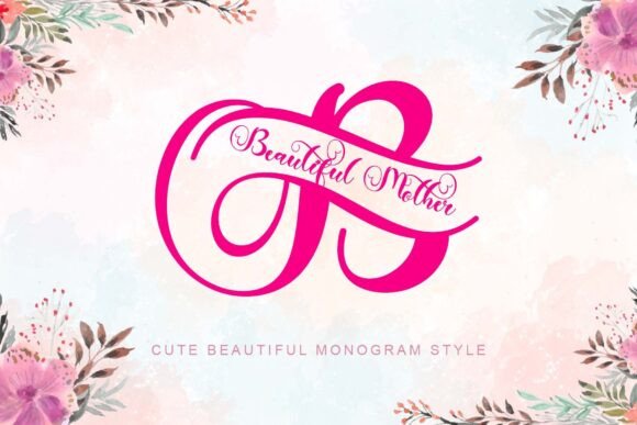 Beautiful Mother Monogram: A Script Font for Campaigns