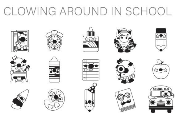 Bringing Clowning Around School Dingbats to Life in Your Shop