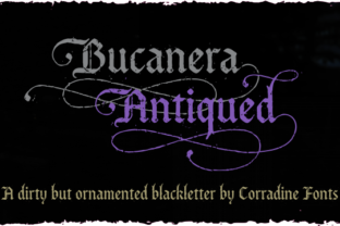 Bucanera Antiqued Family: A Bold Blackletter Typeface for Web Design