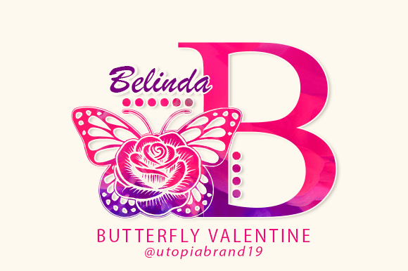 Butterfly Valentine Monogram: A Decorative Font for Web Design