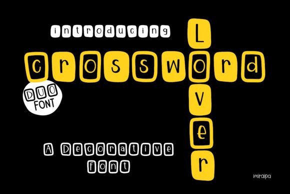 Crossword Lover: A Playful Decorative Font for Web Design