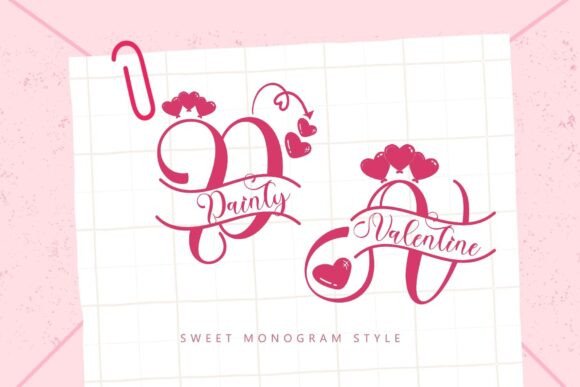 Dainty Valentine Monogram: The Perfect Script Font for Crafters