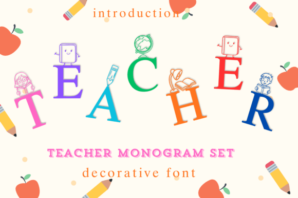 Elevate Editorial Design with the Teacher Monogram Set Typeface