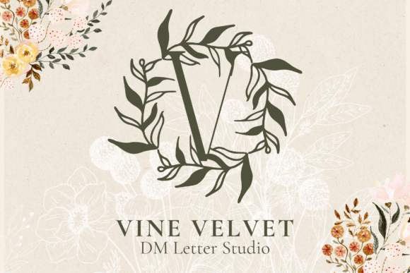 Elevate Your Shop with the Vine Velvet Monogram Typeface