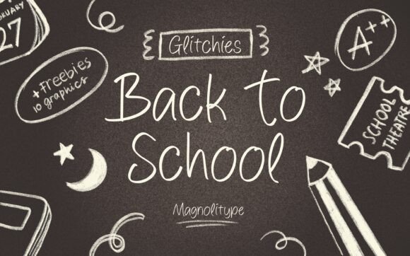 Glitchies Back to School: A Script Font for Bold Branding