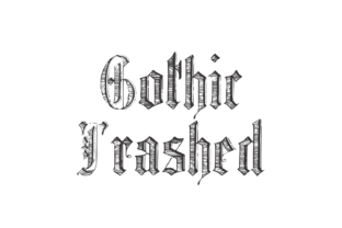 Gothic Trashed: A Bold Blackletter Font for Makers