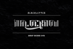 Malocknow: A Bold Blackletter Typeface for Crafters
