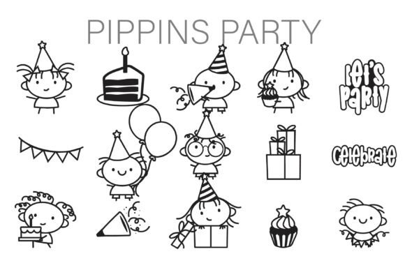 Pippins Party Dingbats: A Joyful Typeface for Branding