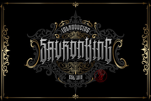 Sauronking: A Bold Blackletter Font for Editorial Impact