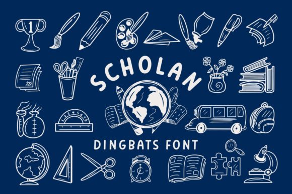 Scholan Font: A Playful Typeface for Small Business Branding