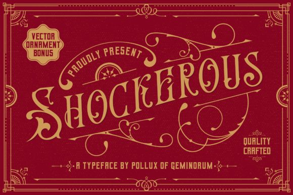 Shockerous: A Bold Blackletter Font for Crafters