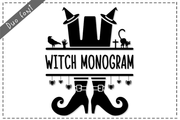 Witch Monogram: A Magical Decorative Font for Handmade Brands